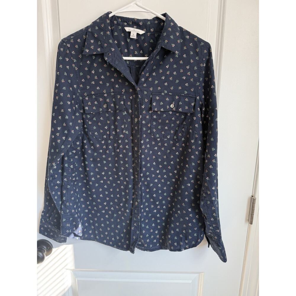 L.L.Bean Signature Collection Flower Button-Up Sh… - image 1